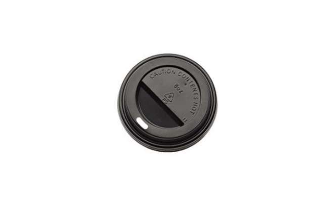 Immagine di Tappo in polistirene per bicchiere da 240 ml - nero - Leone - conf. 1000 pezzi