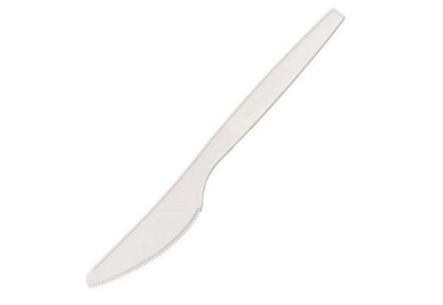 Immagine di Coltello monouso in CPLA - 16 cm - bianco - Leone - conf. 50 pezzi