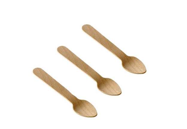 Immagine di Cucchiaini in legno - 9,5 cm - Leone - conf. 48 pezzi