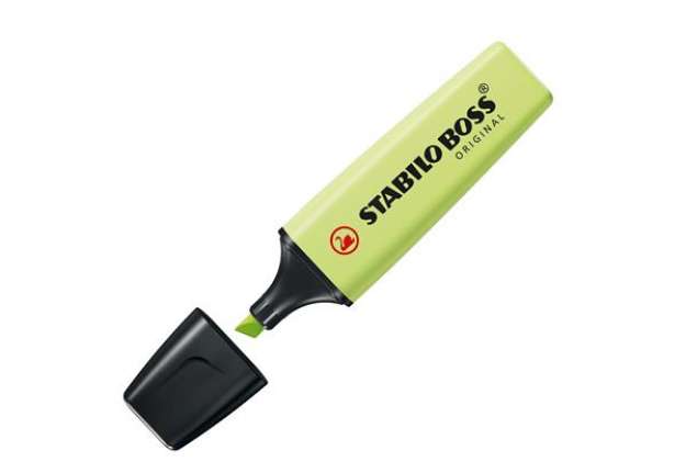 Immagine di Evidenziatore Stabilo Boss Pastel - tratto 2 - 5 mm - verde lime 133 - Stabilo