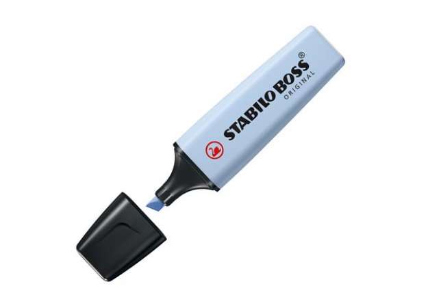 Immagine di Evidenziatore Stabilo Boss Pastel - tratto 2 - 5 mm - azzurro ghiaccio 70 - Stabilo