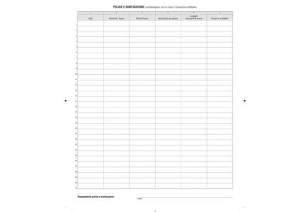 Immagine di Registro pulizia e sanificazione in azienda - 40 pag - 31x24,5 cm - Edipro