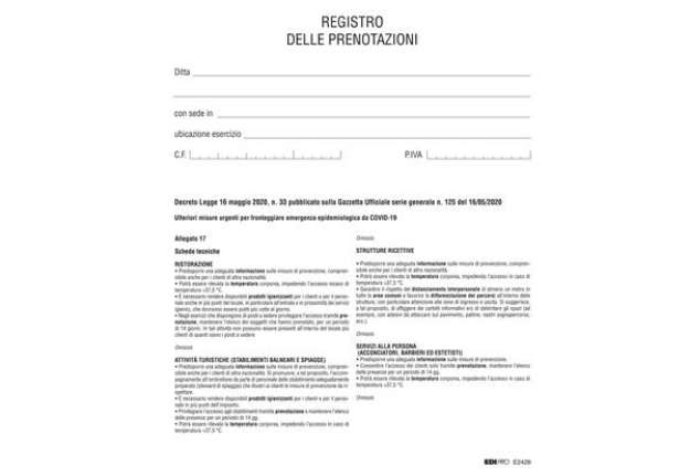 Immagine di Registro delle prenotazioni - 32 pag - Edipro