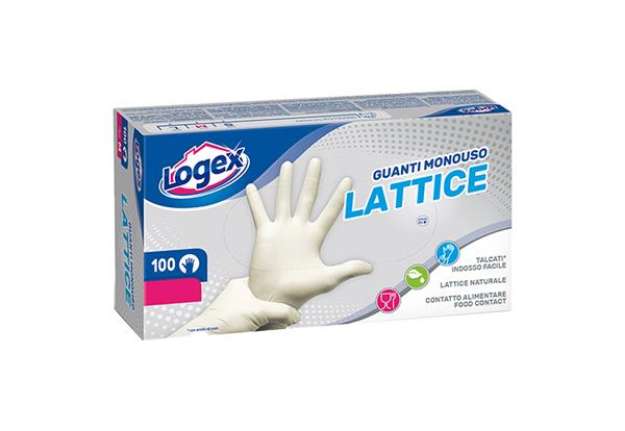 Immagine di Guanti monouso in lattice - tg. L - Logex Professional - scatola 100 pezzi