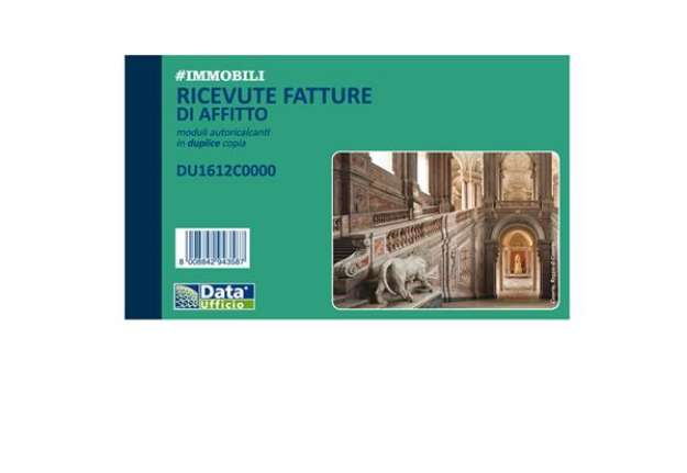Immagine di Blocco ricevute/ fatture di affitto - 50/50 copie autoricalcanti - 16,8 x 10 cm - DU1612C0000 - Data