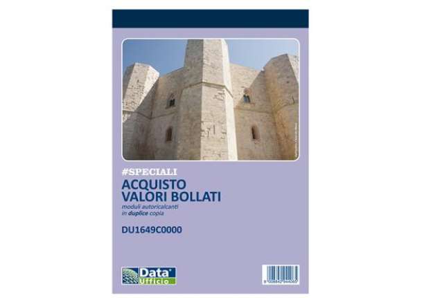 Immagine di Blocco distinta acquisto carte valori - 50/50 copie autoricalcanti - 21,5 x 14,8 cm -DU1649C0000 - D
