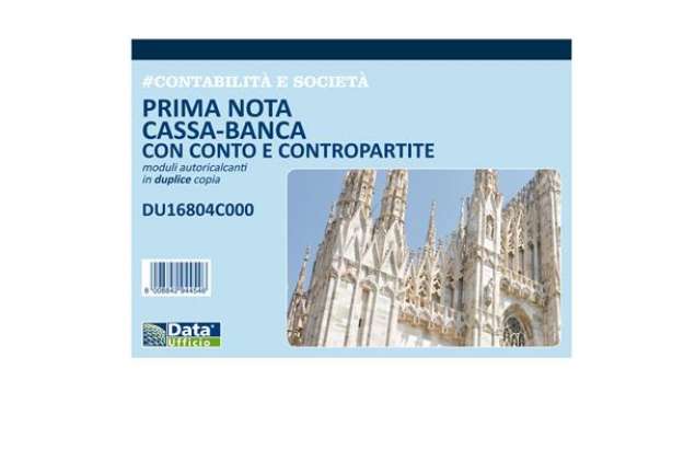 Immagine di Blocco prima nota cassa - 50/50 copie autoricalcanti - 21,5 x 29,7 cm - DU16804C000 - Data Ufficio