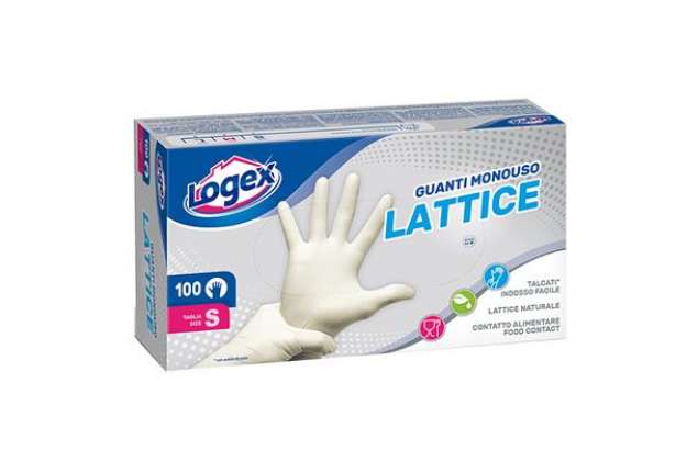 Immagine di Guanti in lattice - taglia S - Logex Professional - scatola da 100 pezzi