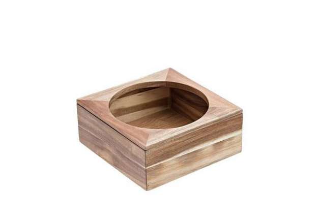 Immagine di Supporto per ciotola - in bamboo - 26x26x11 cm - colore naturale - Leone