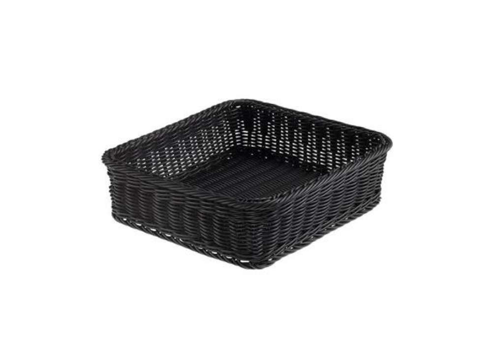 Immagine di Cestino quadrato Vanity - in PPL - 32,5x32,5x10 cm - nero - Leone