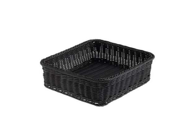 Immagine di Cestino quadrato Vanity - in PPL - 32,5x32,5x10 cm - nero - Leone