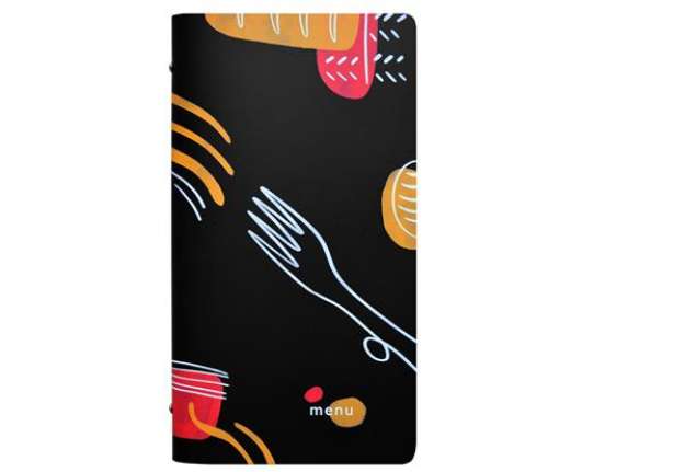 Immagine di Portamenù linea Spaghetti - 18x31,6 cm - nero - Stilcasa