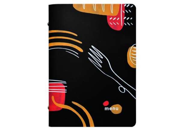 Immagine di Portamenù linea Spaghetti - A5 - 17x23 cm - nero - Stilcasa