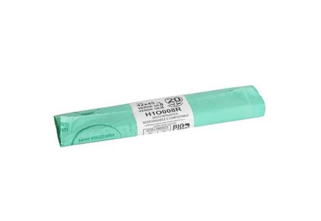 Immagine di Sacchi bio - 42x45 cm - 10 L - 16 micron - verde - conf. 20 pezzi