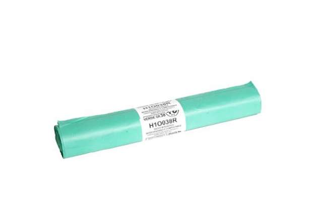 Immagine di Sacchi bio - 70x100 cm - 110 L - 18 micron - verde - conf. 10 pezzi