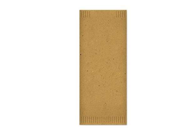 Immagine di Busta portaposate - in fibra riciclata - con tovagliolo - 38 x 38 cm - Fato - conf. 700 pezzi