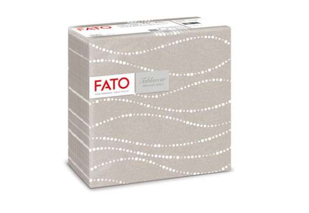 Immagine di Tovagliolo linea AirLaid - carta - 40 x 40 cm - perla / tortora - Fato - conf. 50 pezzi