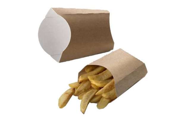 Immagine di Box Street Food - per fritti - 13 x 13 x 5,5 cm - Leone - conf. 100 pezzi