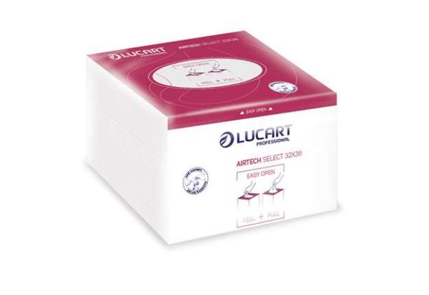 Immagine di Panni multiuso AirTech Select - 32x38 cm - Lucart - conf. 55 pezzi
