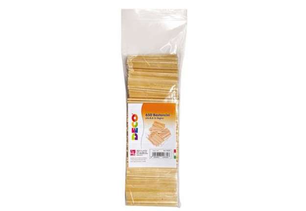 Immagine di Bastoncini in legno - colore naturale - 86x3x3 mm - DECO - conf. 650 pezzi