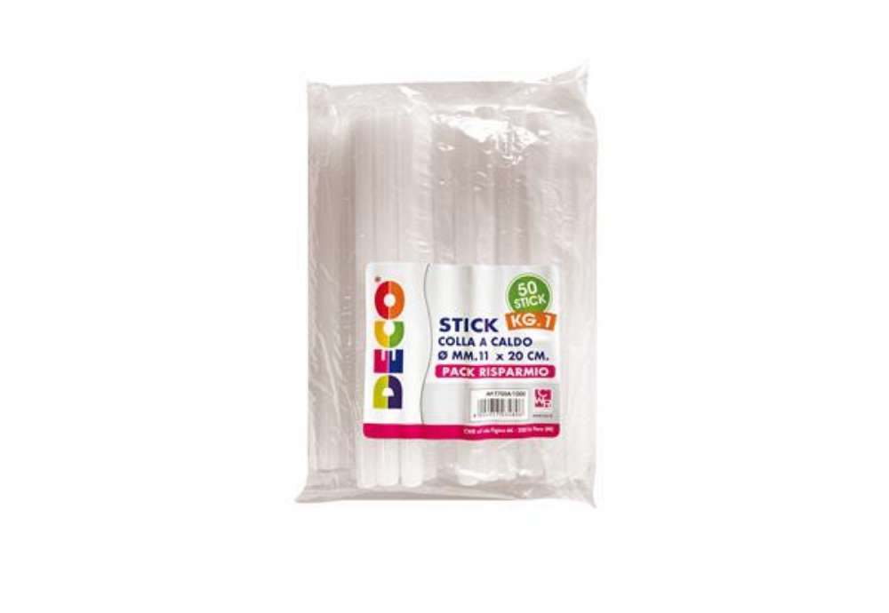 Immagine di Colla stick - 20 cm x diam. 11 mm - DECO - conf. 1 kg