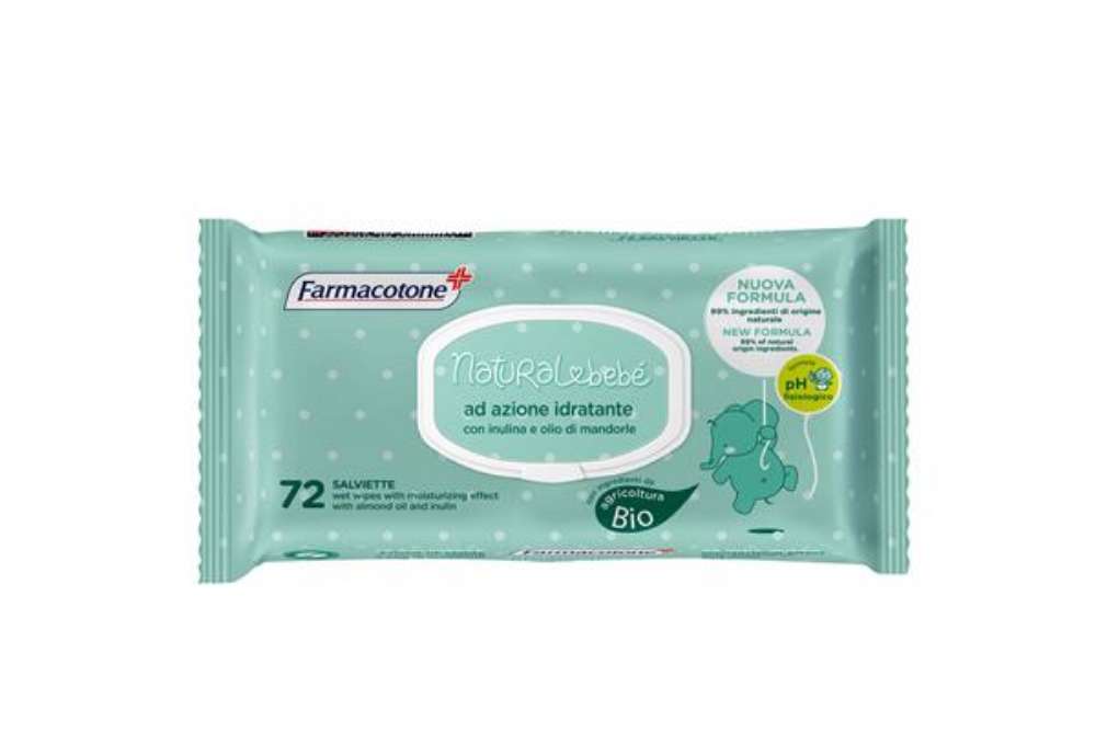 Immagine di Salviette idratanti Natural Bebé - Farmacotone - busta da 72 pezzi