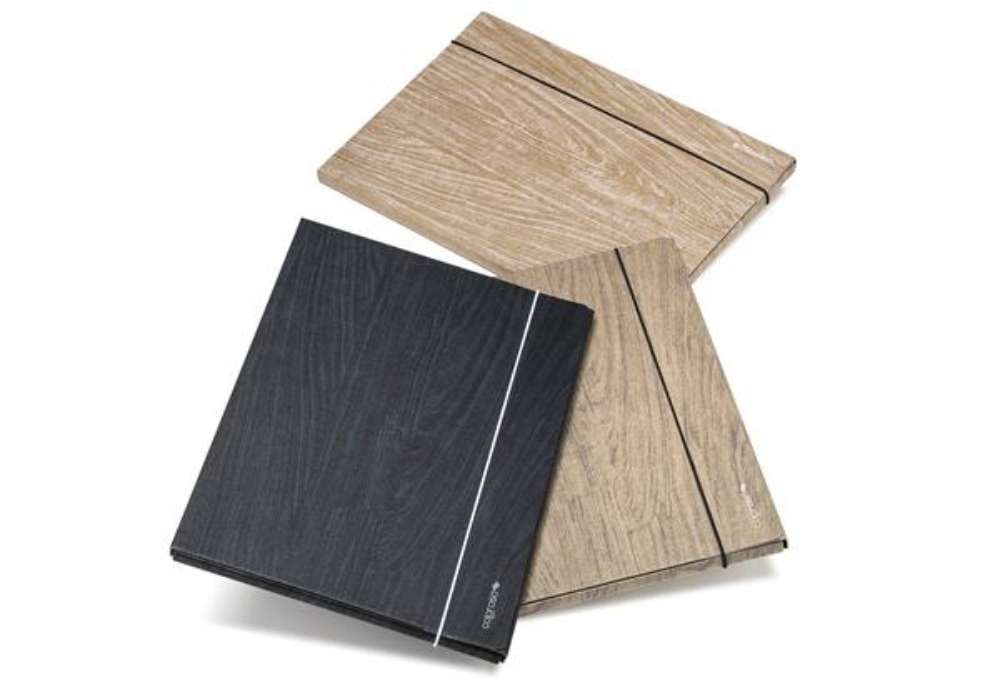 Immagine di Cartella 3 lembi con elastico Wood - A4 - dorso 1 cm - colori assoriti - Colorosa