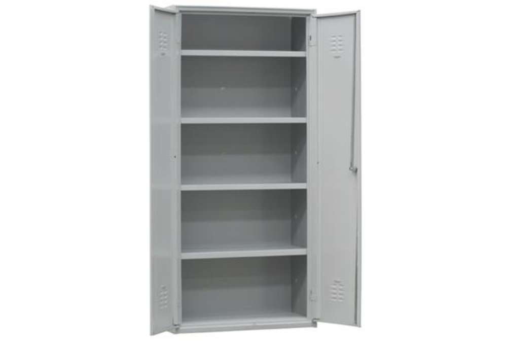 Immagine di Armadio multiuso in metallo - a 2 ante - 100 x 40 x180 cm - grigio - Fasma