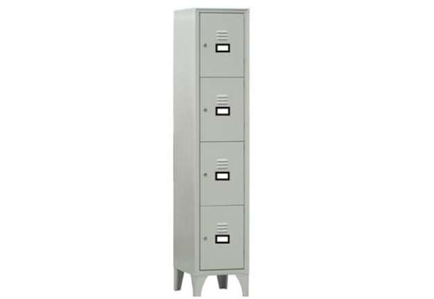Immagine di Armadio casellario in metallo - 4 vani - 35 x 50 x 180 cm - grigio - Fasma