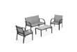 Immagine di Salotto Ankara - nero/grigio - Garden Friend - set 4 elementi