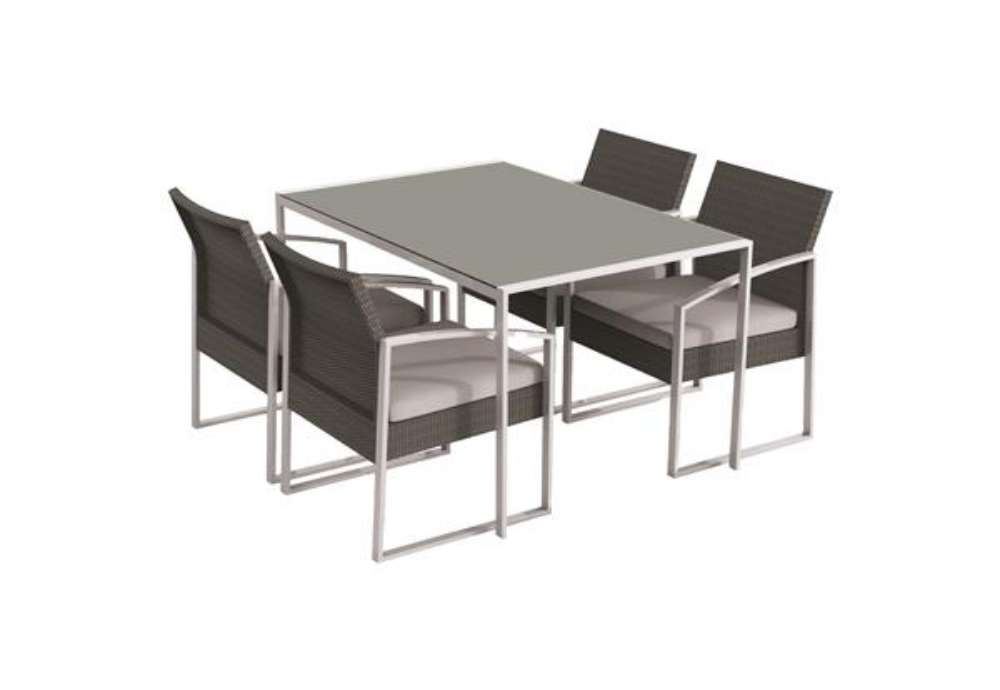 Immagine di Set pranzo Bilbao - nero/grigio - Garden Friend - set 5 elementi