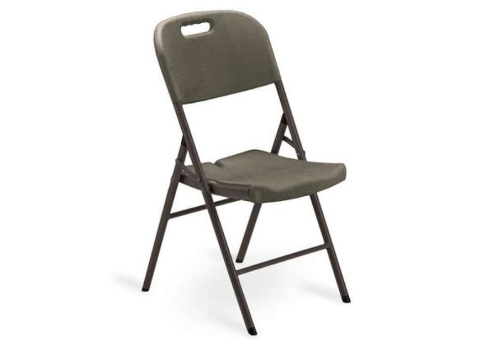 Immagine di Sedia Horeca - pieghevole - 88 x 50 x 45 cm - acciaio/HDPE - noce - Garden Friend