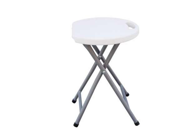 Immagine di Sgabello Horeca - pieghevole - 44 x 30 x 30 cm - HDPE - bianco - Garden Friend