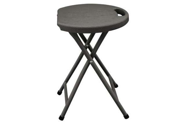 Immagine di Sgabello Horeca - pieghevole - 44 x 30 x 30 cm - HDPE - noce - Garden Friend