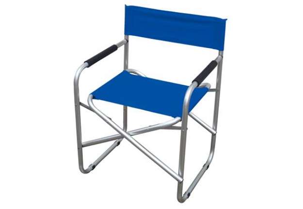Immagine di Sedia pieghevole Regista - 79 x 47 x 57 cm - alluminio/PVC - blu - Garden Friend
