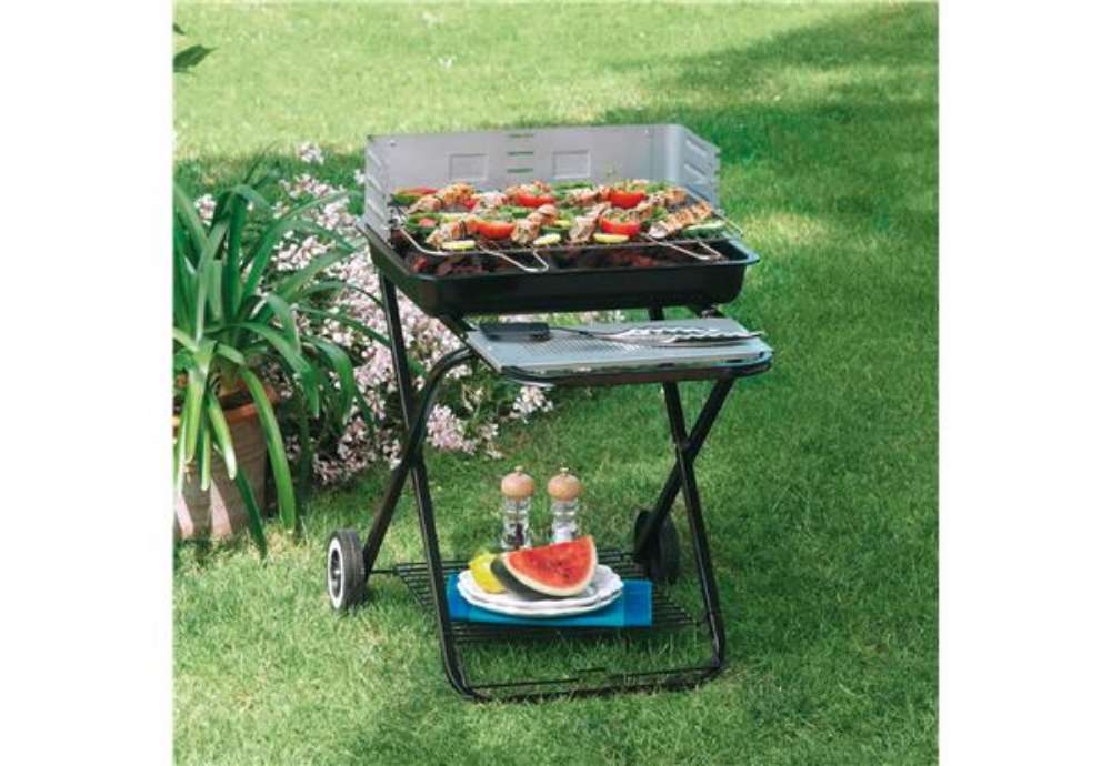 Immagine di Barbecue Clic Clac - pieghevole - 84 x 60 x 80 cm - acciaio - nero - Garden Friend
