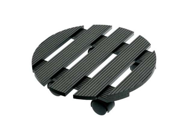 Immagine di Trolley portavaso in WPC idrorepellente - Ø 30 cm - Verdemax