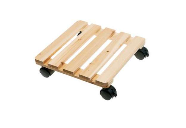 Immagine di Trolley portavaso in legno - 30 x 30 cm - Verdemax