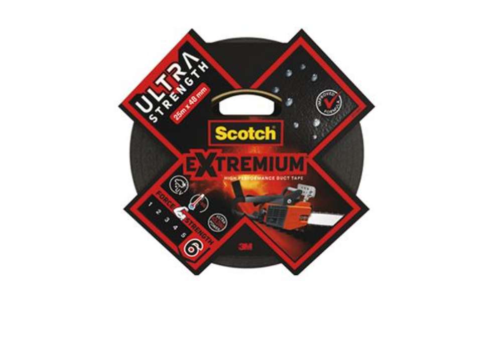 Immagine di Nastro adesivo Extra resistenete - 4,8 cm x 25 m - nero - Scotch