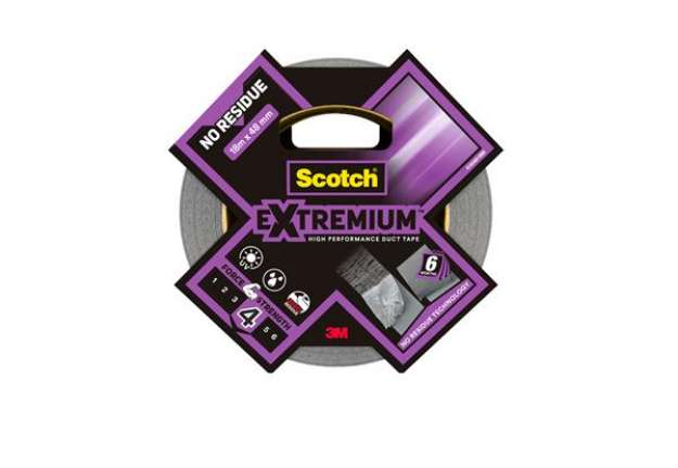 Immagine di Nastro adesivo Extra resistente No residui - 4,8 cm x 18 m - nero - Scotch