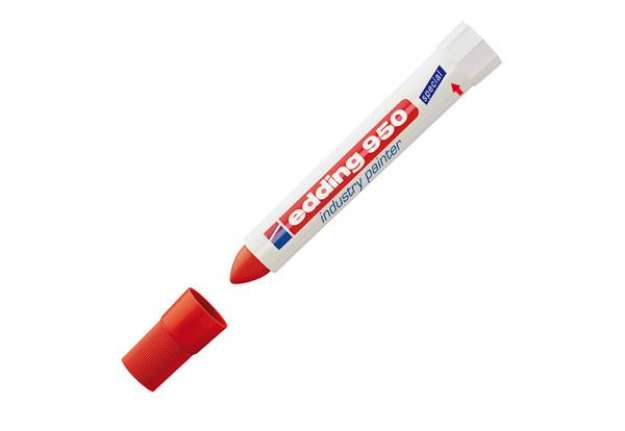 Immagine di Marcatore a cera 950 - punta tonda - 10 mm - rosso - Edding