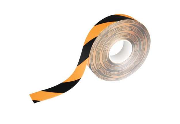 Immagine di Nastro adesivo DURALINESTRONG 50/05 1043 - rimovibile - 5 cm x 15 m - giallo/nero - Durable