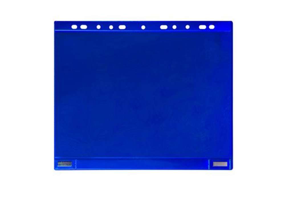 Immagine di Buste forate - per supporti magnetici ad anelli - A4 - blu - Djois - conf. 5 pezzi