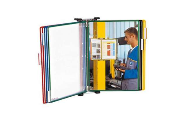 Immagine di Kit leggio - da muro - 10 buste - A3 - metallo - multicolor - Djois