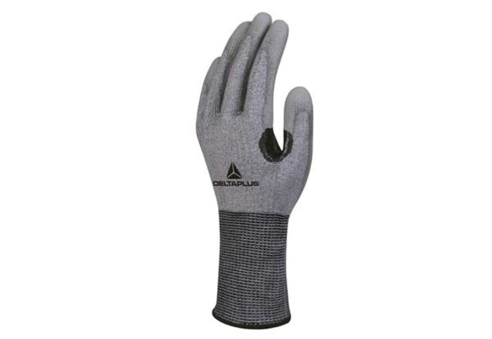 Immagine di Guanti antitaglio Venicut F03 - maglia Xtrem Cut - palmo in poliuretano - taglia 10 - grigio - Delta