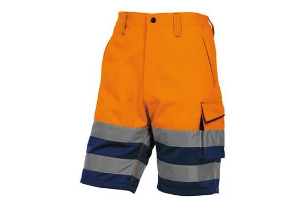 Immagine di Bermuda da lavoro PHBE2 - alta visibilità - panostyle - tg. L - arancio fluo - Deltaplus