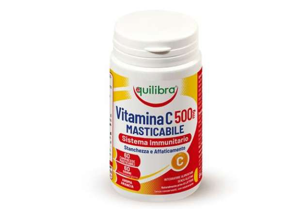 Immagine di Integratore masticabile Vitamina C 500MG - sistema immunitario - 60 compresse (1,4 gr cad.) - Equili