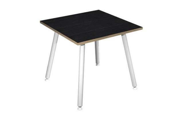 Immagine di Scrivania Skinny Metal - 80 x 80 x H 74,4 cm - bianco / nero venato