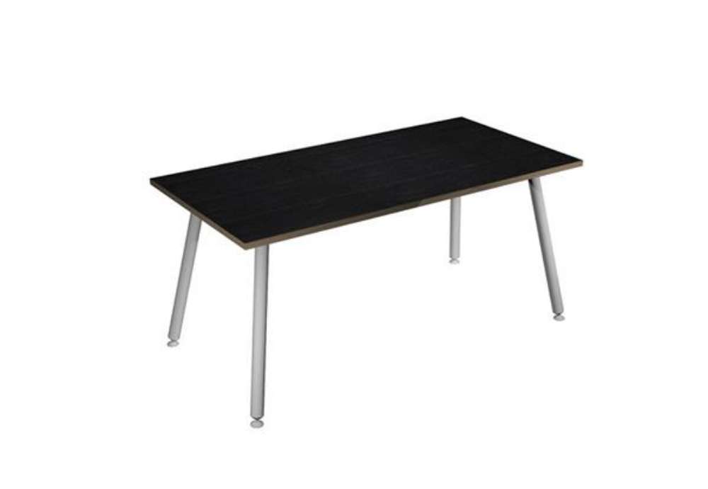Immagine di Scrivania Skinny Metal - 160 x 80 x H 74,4 cm - bianco / nero venato