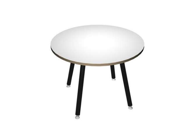 Immagine di Tavolo riunione tondo Skinny Metal - diametro 100 cm - bianco